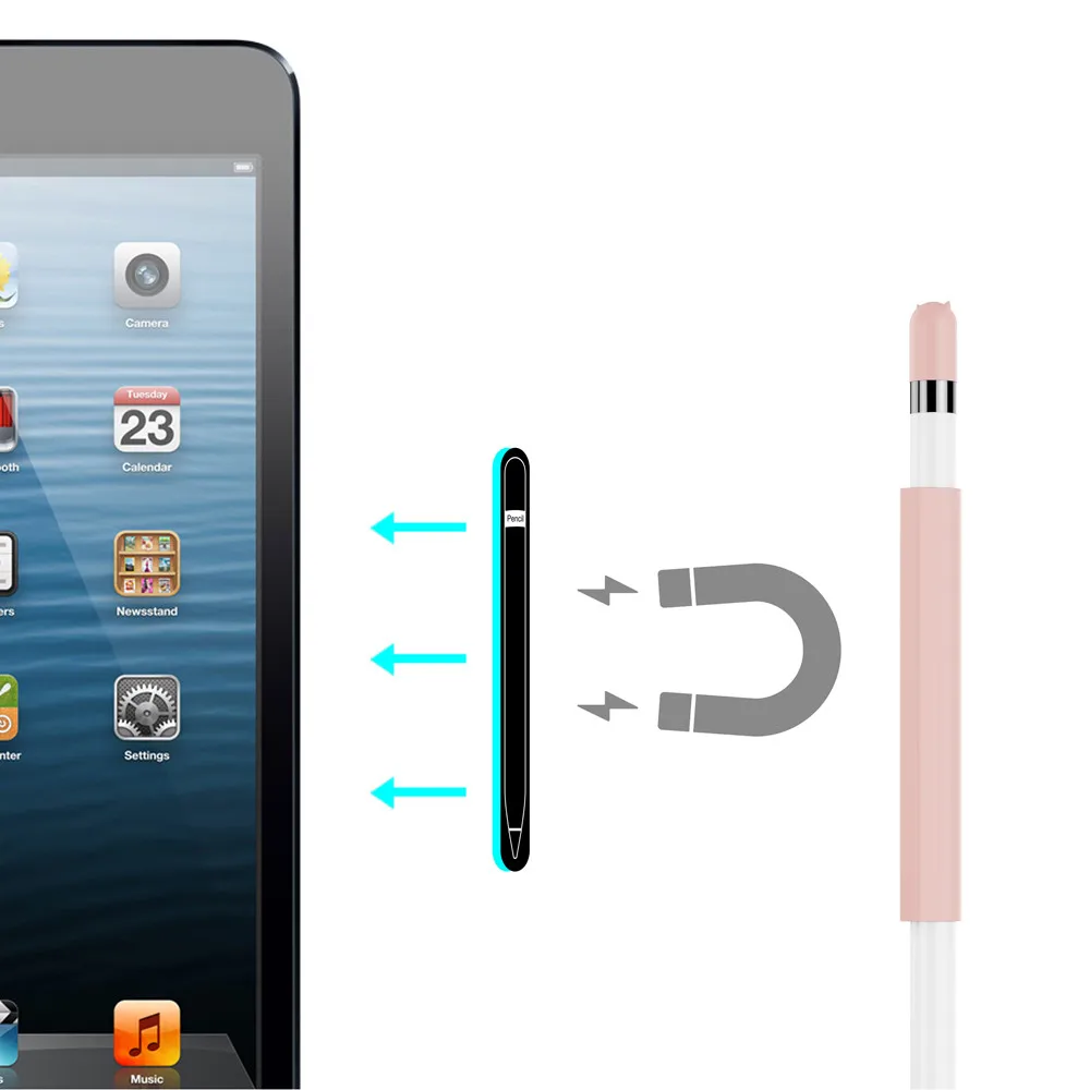 BINMER для Appel Pencil втулка Магнитная мягкий силиконовый держатель набор Apple чехол