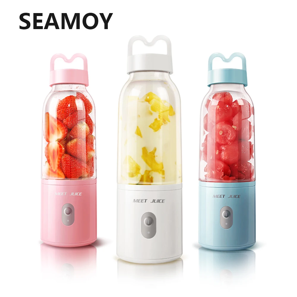 

Portable Electric Juicer Blender Mini Fruit Mixers Juicers Fruit Extractors Food Milkshake Multifunction Juice Maker Machi 500ML