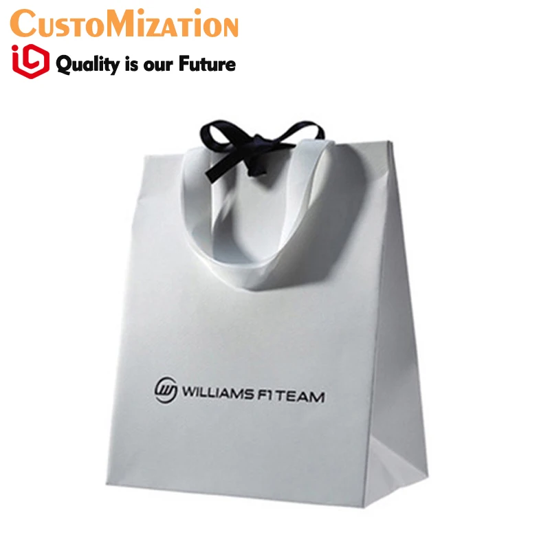

Luxury Fashion Nice bags packaging paper luxury paper logo printed organic paper bags wholesale Jewelry Packaging & Display