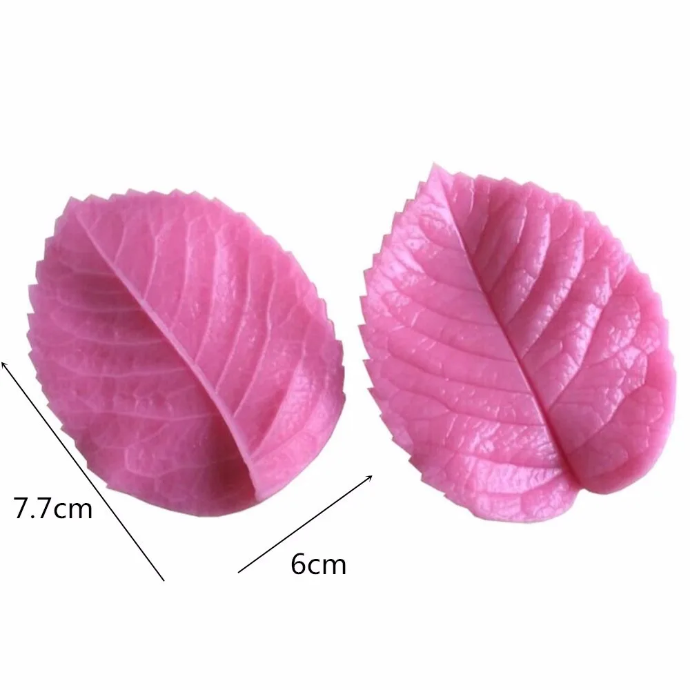

Kitchen Creative DIY 3D Cake Mold Food-Grade Liquid Silicone Fondant Cake Mold - Rose Leaves Die Cake Decorating Tools A470