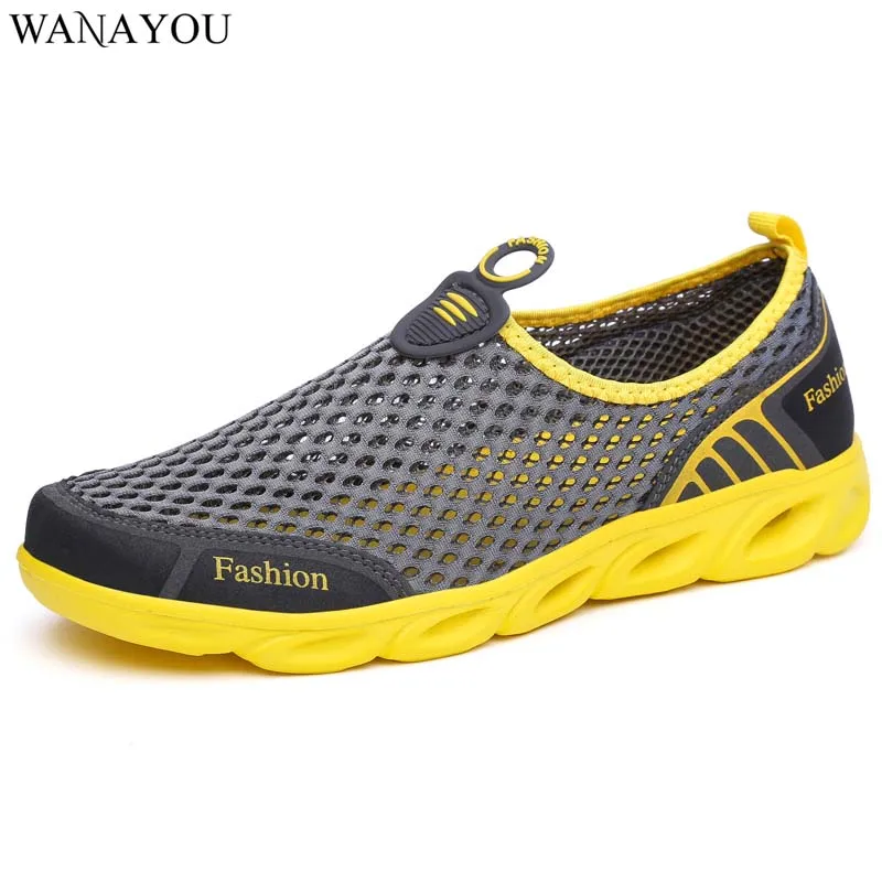 

Men Women Upstream Aqua Shoes Mesh Breathable Outdoor Beach Water Shoes Summer Non-Slip Lightweight Quick-Drying Water Sneakers