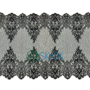 

3Meters/Lot Organza Woven Hollow Lace Fabric Black White Lace Ribbon 53CM Width for DIY Garment Sewing On Applique Decorations