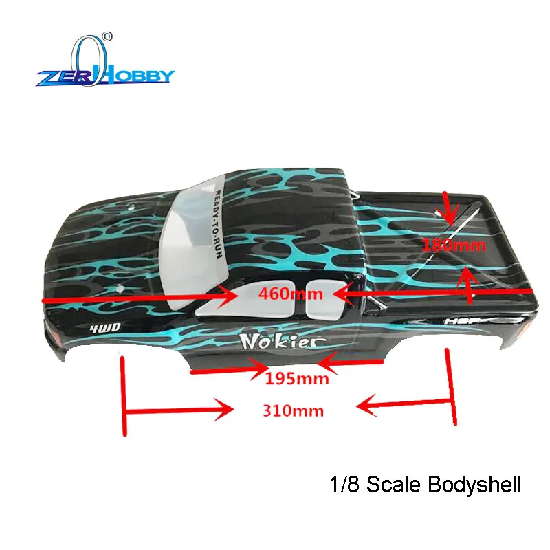 HSP гоночный Радиоуправляемый автомобиль, игрушки, запчасти, аксессуар, 1/8 масштаб, корпус грузовика монстра - Цвет: 1PCS BODYSHELL
