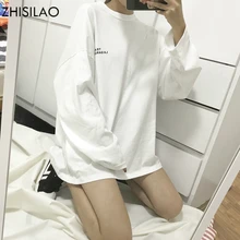 Zisilao женская футболка Harajuku футболка Женские топы Корейская женская Футболка Kpop шикарная хлопковая Футболка женская белая футболка большого размера