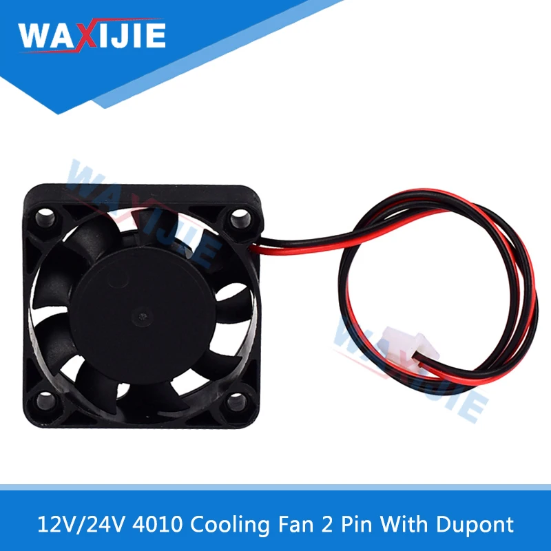 

4010 Cooling Fan DC 12V 24V Brushless Cool Fans With 2 Wire XH2.5-2P Terminal 40*40*10mm 3D Printers Mute Cooler Radiator