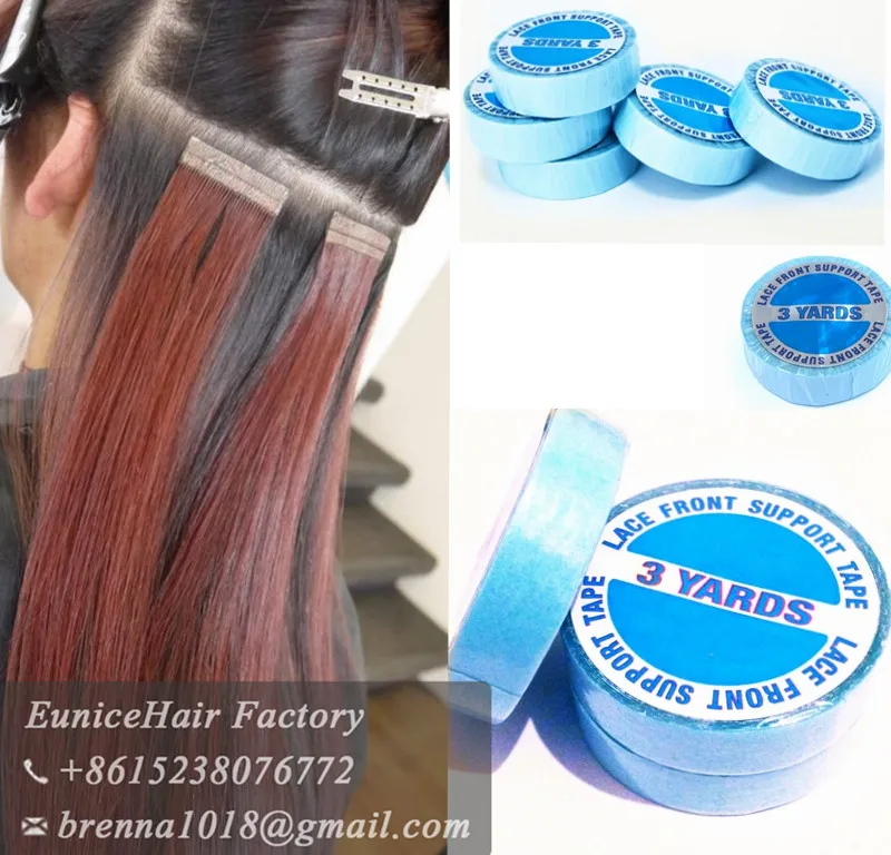 Strong Super Double Sided Adhesives Blue Lace Front Support Tape adhesive Tape for Hair/Skin