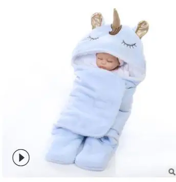 

2019 new style New winter double flannel unicorn blanket with extra thick warm baby blanket