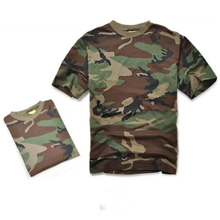 Человек камуфляжная футболка Для мужчин хлопок армии боевой футболка Военная Униформа спортивный Camo лагерь Для мужчин S футболки