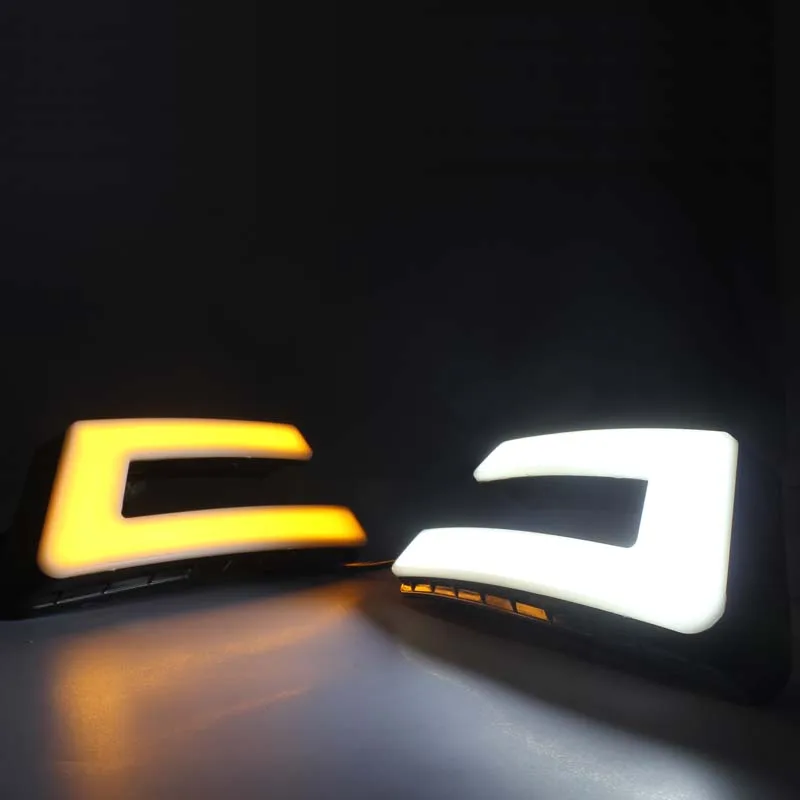 

luckeasy drl for Ford focus 2012 2013 2/3 U type Car Lamps Led Fog Light daytime running lights drl