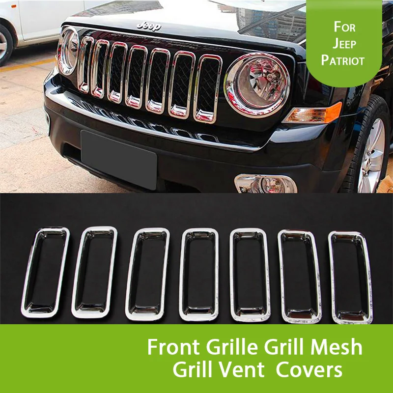 Car ABS Chrome Front Grille Grill Mesh Grill Vent Hole Frame Insert