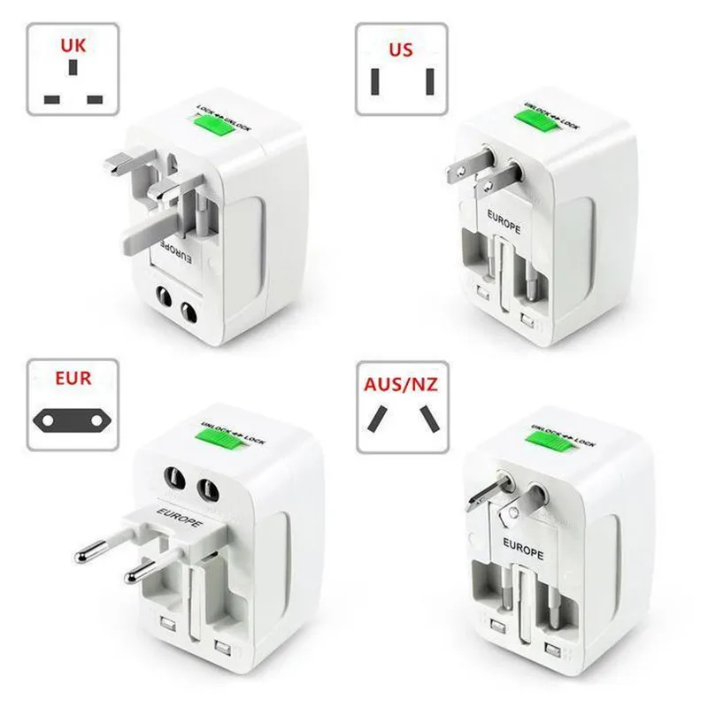 

US AU NZ Europe & Universal AC Worldwide Travel Camping Adapter Outlet Converter Power Plug