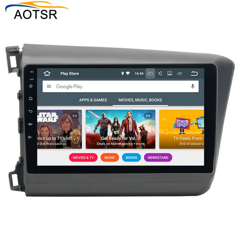 Discount 2 din Android 8.0 Car multimedia player Radio head unit For Honda Civic 2012 2013 2014 gps navigation Stereo no dvd octa core 6