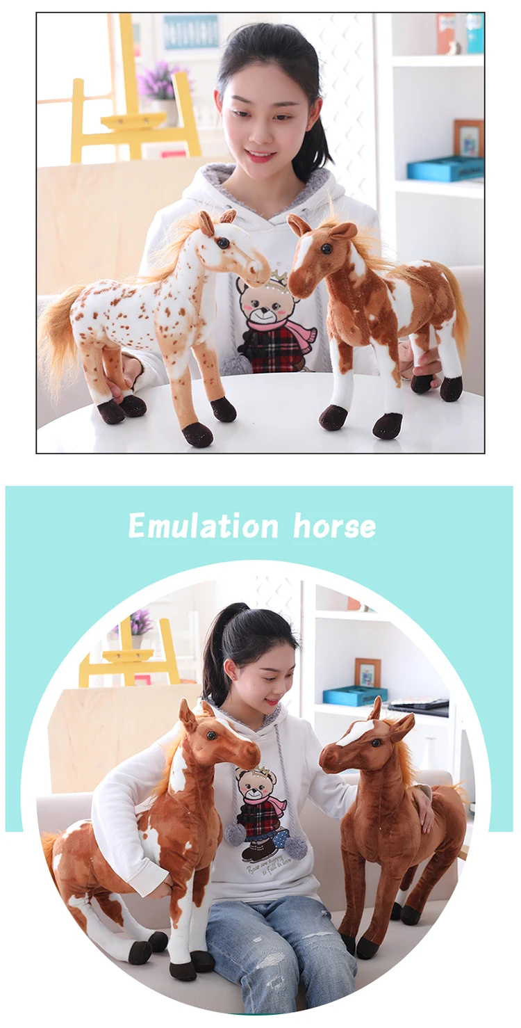 30-60 см имитация лошади плюшевые игрушки милые укомплектованные животные Зебра Кукла Мягкая Реалистичная лошадь игрушка Дети подарок на день рождения украшение дома