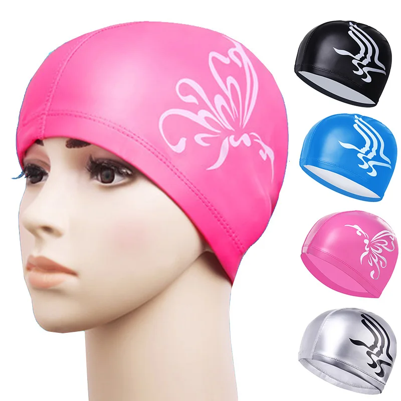 Adult Swimming Cap Swim Mens Womens Stretch Elastic Waterproof Bathing Hatswimming capadult