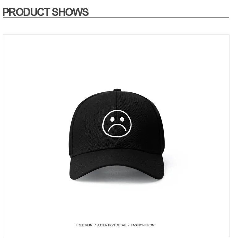 Sad Boys dad hat Adjustable cotton Harajuku Skateboard Hats crying face