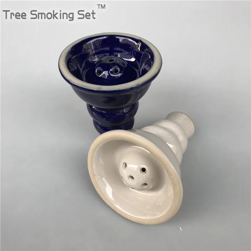 

Hoge Ceramic Hookah Bowl Kwaliteit Keramische convex seven holes Kom Waterpijp Hoofd Shisha Ferris Kom sturen Silicone Grommet