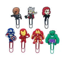 1 шт. мультфильм фигурка закладки аниме Марвел Мститель Тор Халк Скрепки Держатель страницы Офис школа поставка Детский подарок