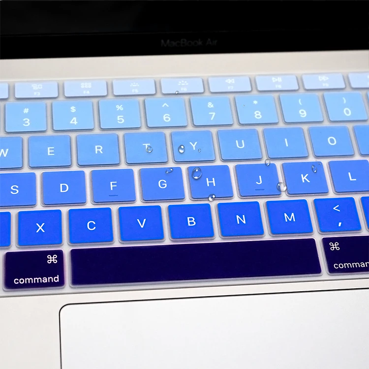 Американская версия, Водонепроницаемая силиконовая английская Радужная Клавиатура для ноутбука, чехол для MacBook, новейший Air 1", выпуск A1932 с retina