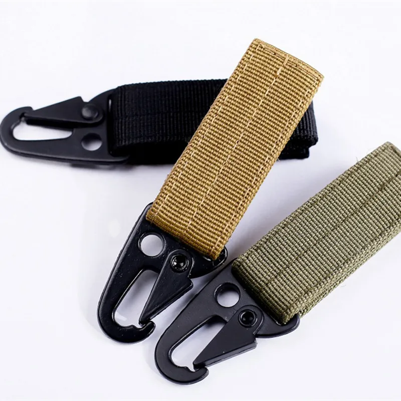 DEC Gear Outdoor Tactical Military Nylon Key Hook Molle bing Belt Buckle Hanging Carabiners