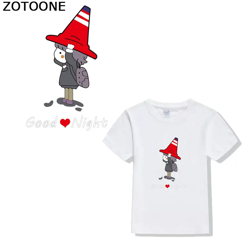 Милая девушка ZOTOONE мультфильм алфавит патчи железная наклейка для одежды