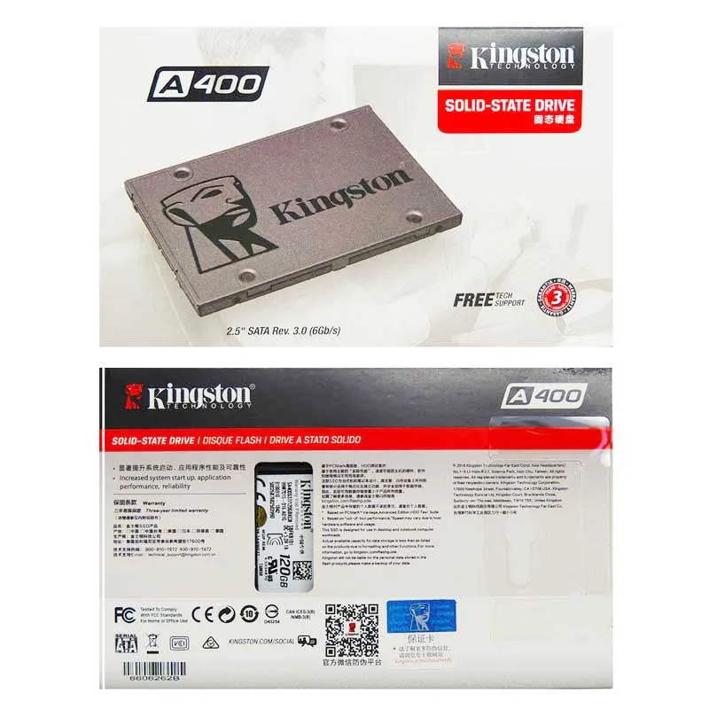  Kingston 100% Original A400 SSD 120GB 240GB 480GB Großhandel 2 stücke 5 stücke 10 stücke Notebook P