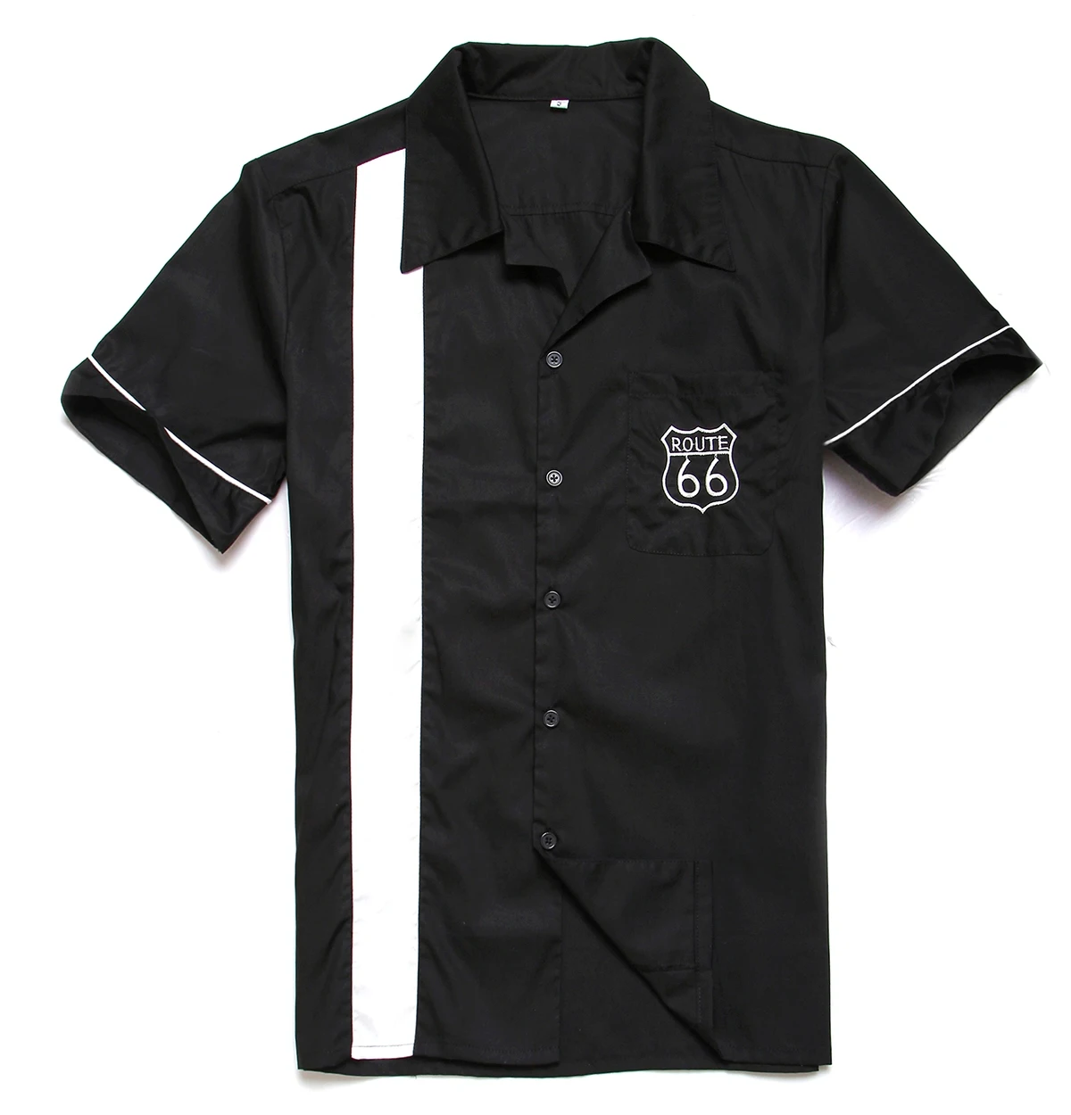 Мужская рубашка винтажная рок 40's одежда в западном стиле ковбой с короткими рукавами Черный Белый Американский узор хип хоп вечерние