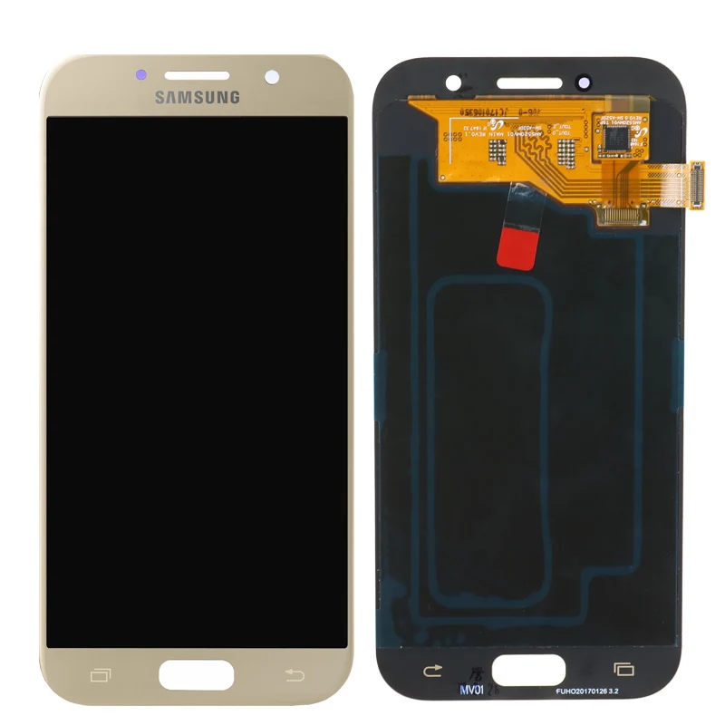 Gold Original 5," супер AMOLED lcd для SAMSUNG Galaxy A5 дисплей сенсорный экран дигитайзер A520 A520F SM-A520F запасные части - Цвет: Gold Original