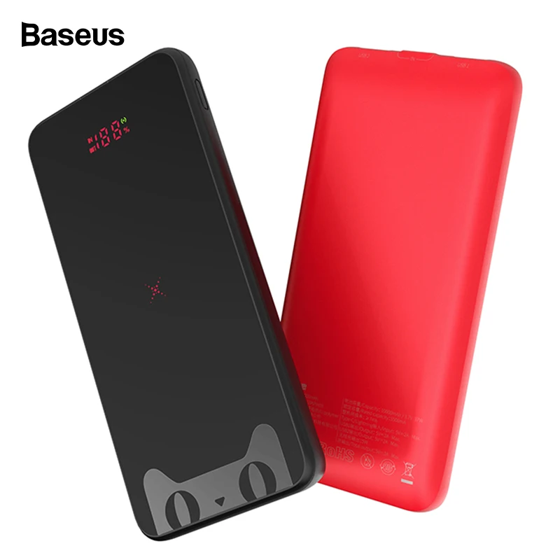 Baseus 10000mAh Qi Wireless Charger Power Bank For iPhone Samsung LCD Dual USB External Battery Pack Wireless Powerbank Charger Baseus 10000mAh Qi Wireless Charger Power Bank For iPhone Samsung LCD Dual USB External Battery Pack Wireless Powerbank Charger