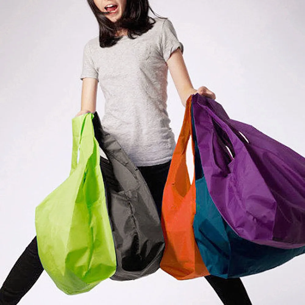 

1PCS Eco Shopping Storage Bag Foldable Reusable Vegetable Storage Bags For Supermarket Portable Pocket Shopping Storage Bag