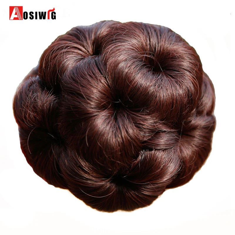AOSIWIG Natural Ponytail Hairpieces Synthetic Chignons Ponytails Heat