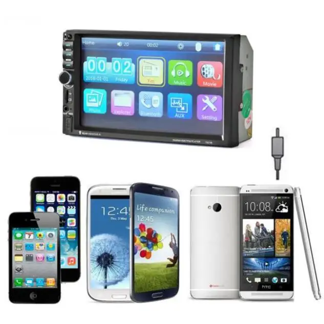 Clearance Bluetooth Car Stereo Audio In-Dash Aux Input Receiver SD/USB MP5 Player 7