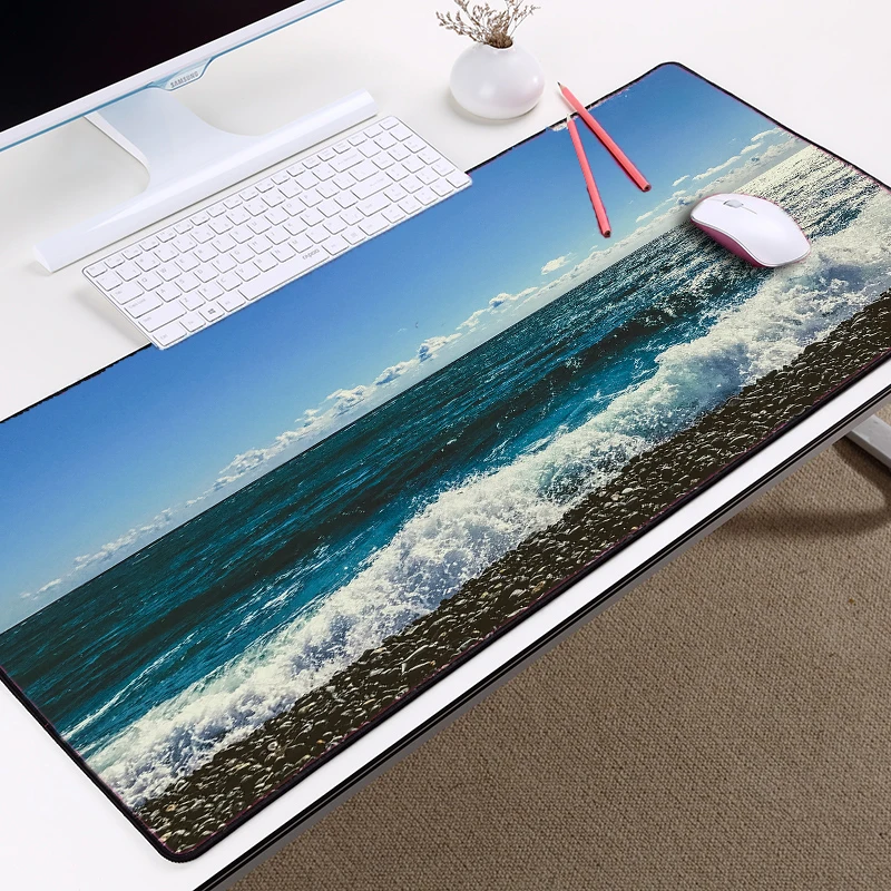 Congsipad красивые пейзажи океан пляж вода HD обои стол резиновый коврик для мыши коврики большой размер игровой геймер компьютерный коврик для мыши