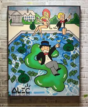 

poppular's and Mike's wall street art on canvas POP ART oil painting on canvas for wall painting x-258