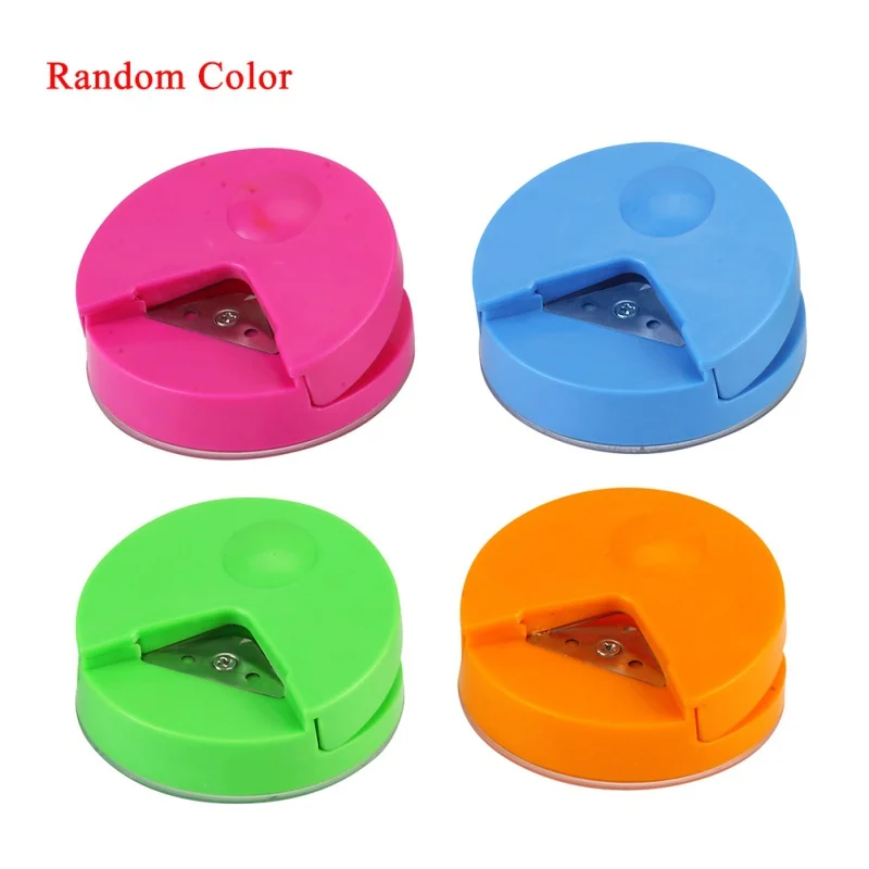 Random Color 1Pcs DIY Мини R4 карты Бумага резки угловая Машина круглый инструмент для пробивки резак дома Скрапбукинг DIY тиснение инструменты для вырубки - Цвет: Random Color 1Pcs
