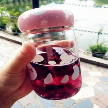 

2017 New Creative mushrooms shape lovely travel mug portable filter tea infuser travel mug with cover