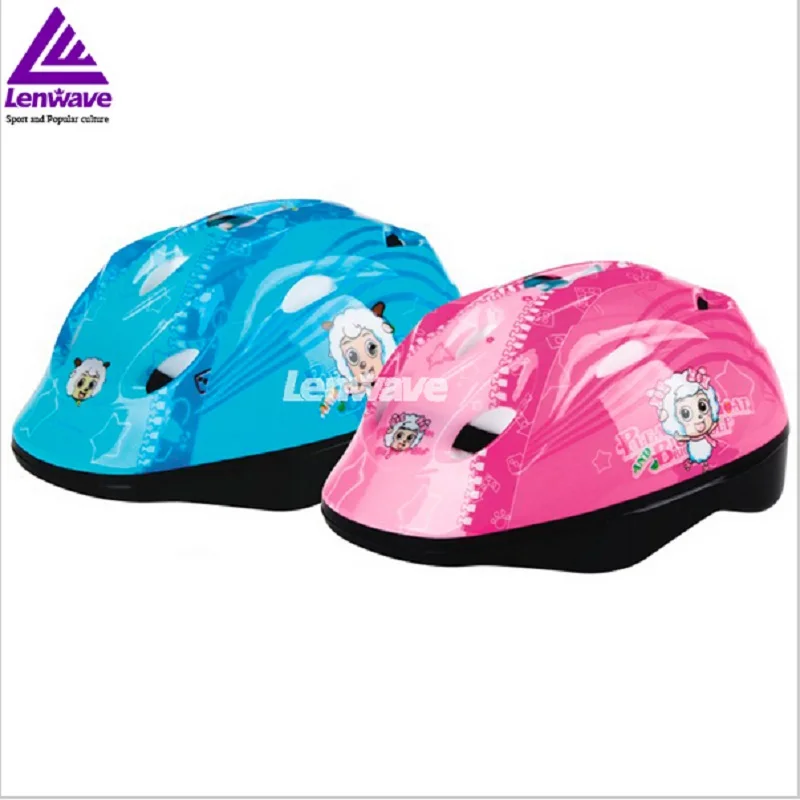 Plesant Goat and Big Big Wolf For Kids Skateboard Helmet Ventilation holes 8 Cycling Helmet