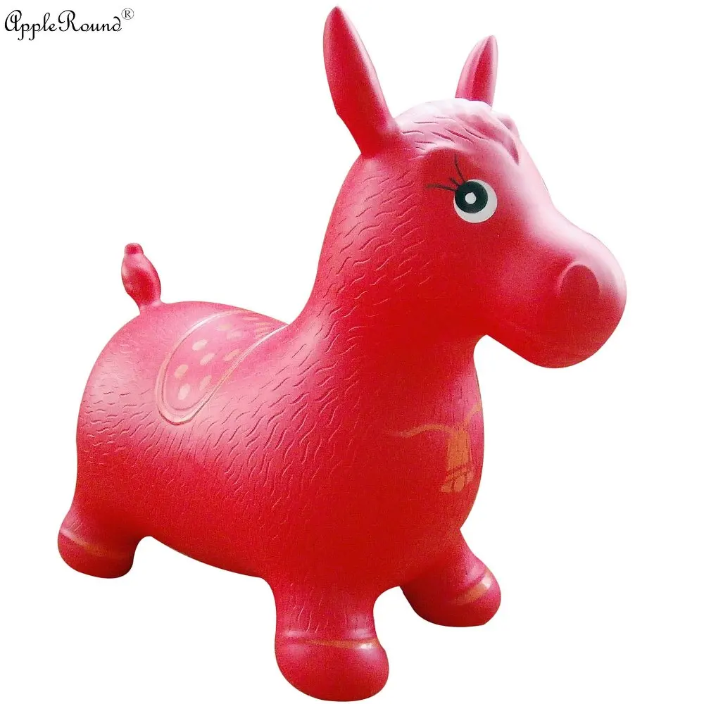 red bouncy horse