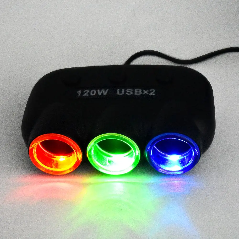 Powstro 12V 24V Автомобильное зарядное устройство с двумя портами USB 5V/2.1A мобильный
