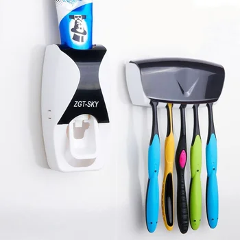 

Hot Sell Toothbrush Holder and Toothpaste Squeezer Set Colorful Creative Bathroom Storage Organizer