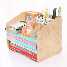 Deli 3 Layers Wooden Desk File Tray Holders Desk Set Book Holder Organizer Wood File Frame DIY Portfolio File Rack 3 layers moving document file tray holders desk set book holder organizer a4 office school supplies desk accessories