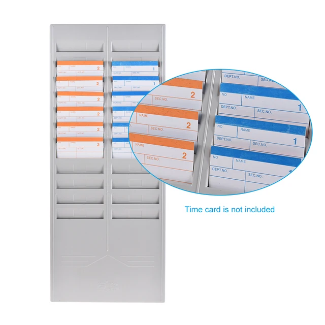 24 slot time card rack plastic wall mounted cards holder attendance card holder for time - Rack Card Holders 24 slot time card rack plastic wall mounted cards holder attendance card holder for time - Rack Card Holders