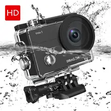 Dragon Touch Vista 5 Экшн-камера 4K 30fps Встроенный микрофон подводный водонепроницаемый wifi Спортивная камера 2 шт Быстрая зарядка батареи