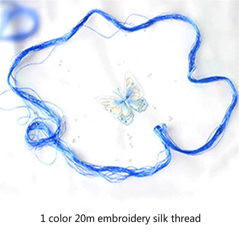

1 Colors 20m Embroidery Suzhou Embroidery DIY Common Color Silk Line Branch Manual Embroidery Spiraea Wholesale Embroidery Line