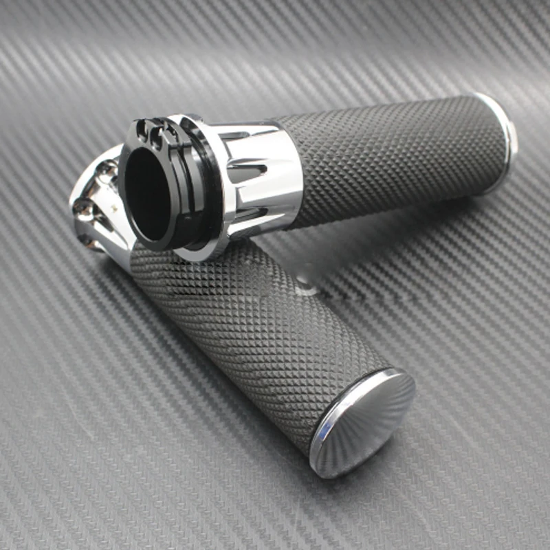 

For Sportster 883 Dyna Softail Touring 2PCS 1" 25mm Black Chrome Motorcycle Parts CNC Edge Handlebar Hand grips For Motorcycle