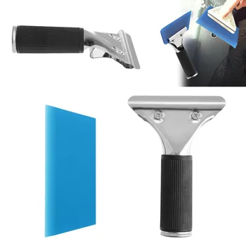 

1Pc Car Auto Window Film Tinting Squeegee Razor Blade Scraper Tool With Handle Blue Drop shipping