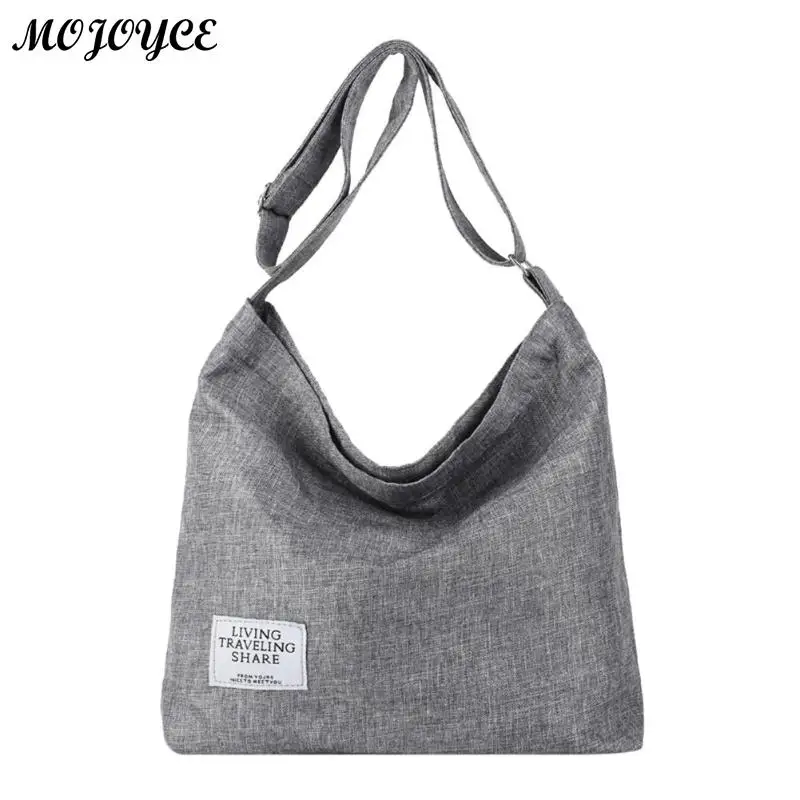 Korean Style Canvas Shoulder Bags Women Irregular Cross Body Handbags Female Black Grey Casual Bag Ladies New Messenger Handbag huismerk kopen in de aanbieding