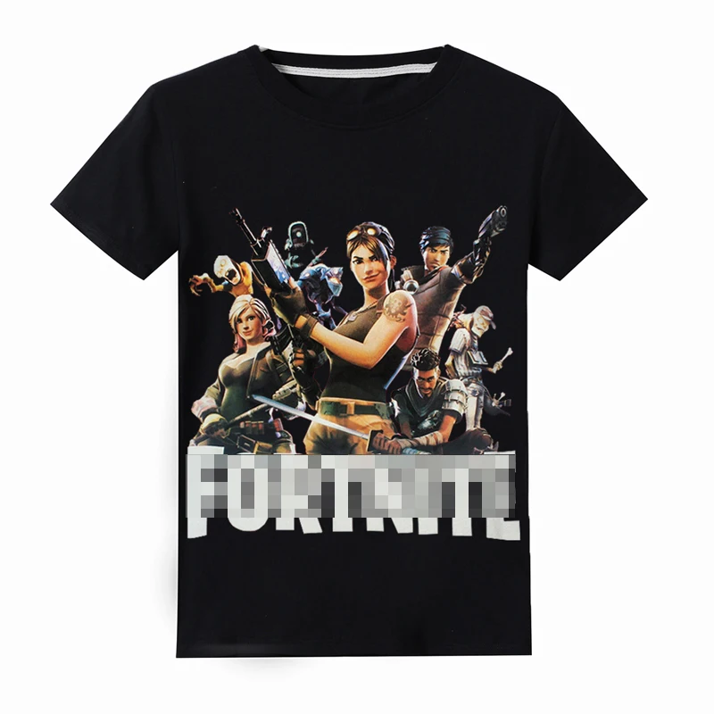 

Children summer clothing short-sleeved fornite t shirt child game cartoon character print T-shirt boy girl Top Tees Kids clothes