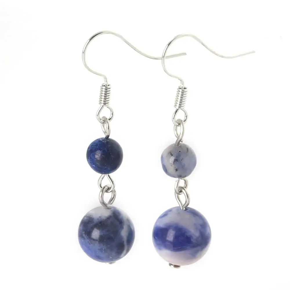 Dangle Earrings for Women Natural Beads Stone