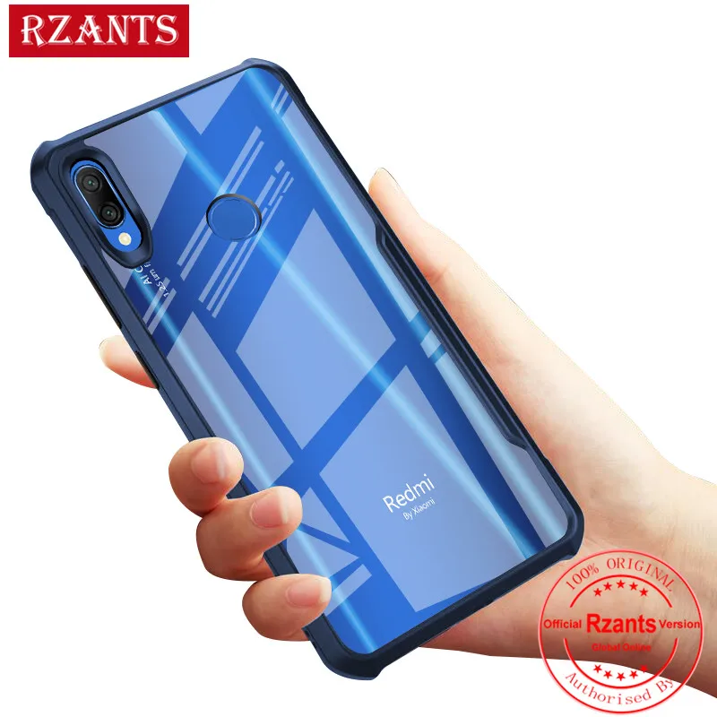 

Rzants Phone Case For Xiaomi Redmi Note 7 Clear Hard PC Back +Soft Edge Anti-Scratch Shockproof Thin Slim Cover For Redmi Note 7