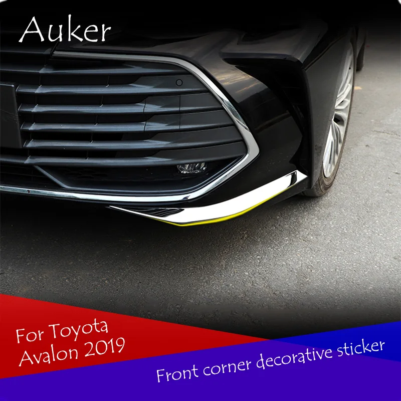 

Car Bumper Protection Front Edge Corner Guard Protection Decoration Strip 2Pcs/Set For Toyota Avalon 2019